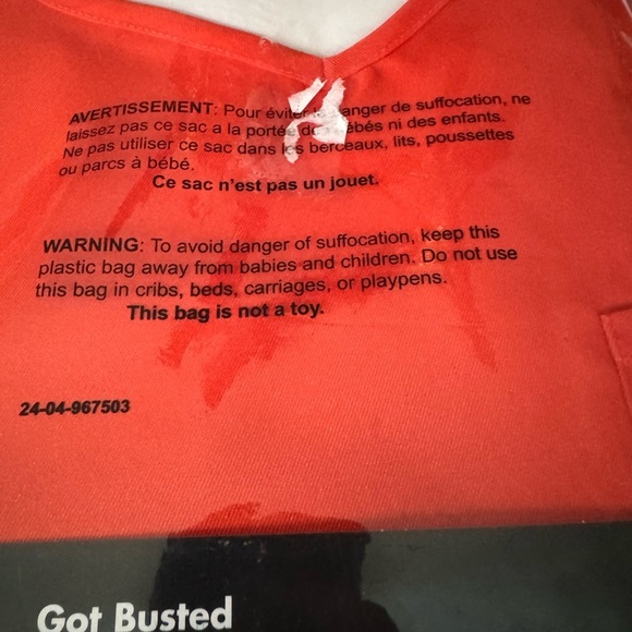 NWT Spirit Halloween Costume Women Size XL (12-16) Got Busted Costume Cosplay - Picture 4 of 9